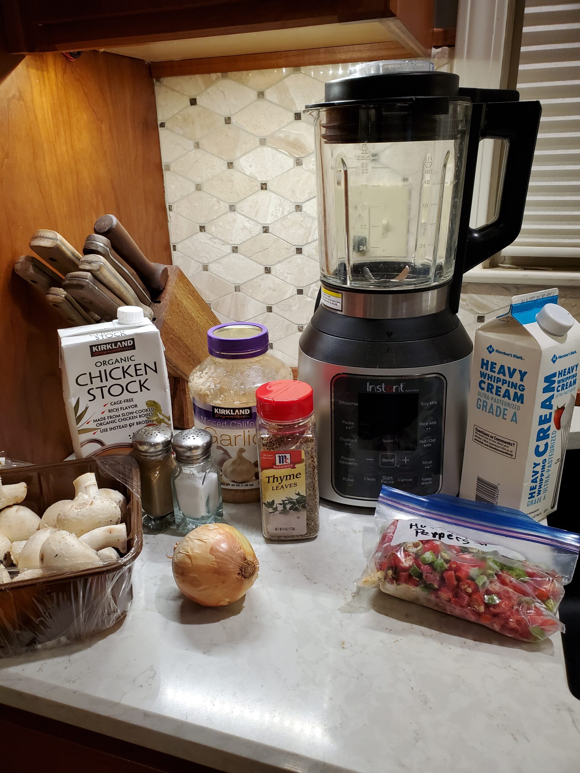 ingredients for mushroom soup