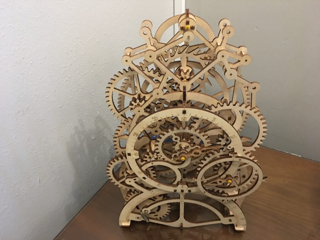 wood puzzle clock
