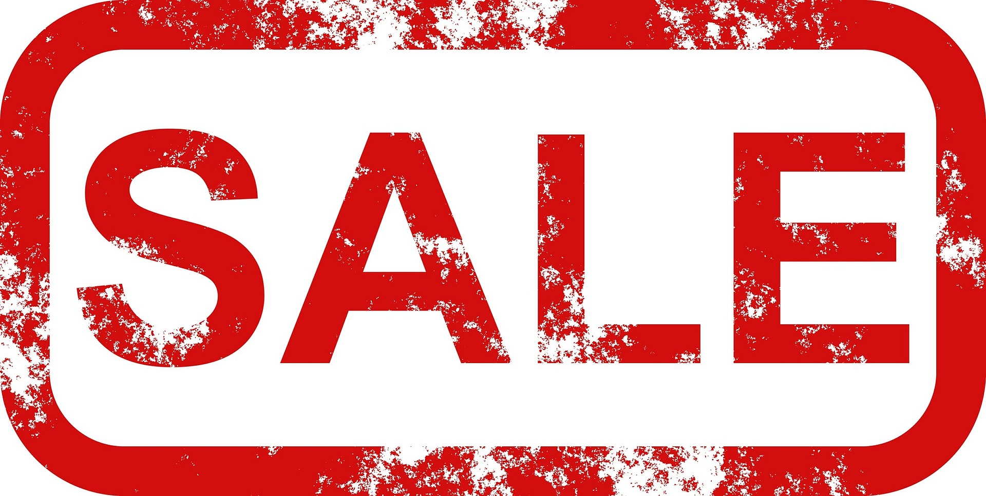 the word "sale" in red letters