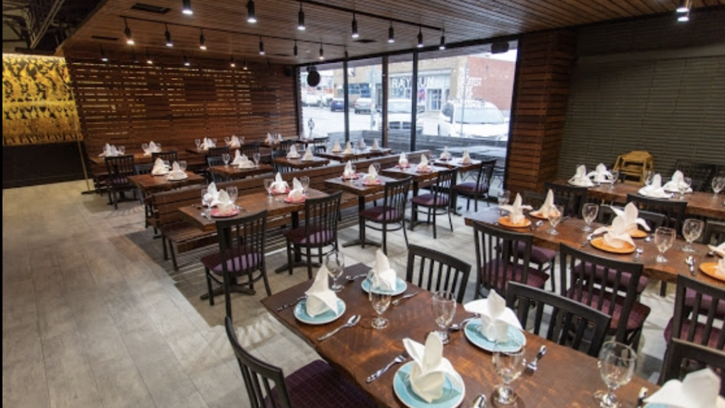 small restaurant from inside with tables